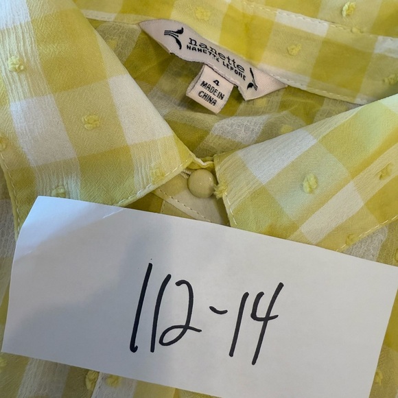 Nanette Lepore midi dress green & white plaid SZ 4 - Picture 12 of 12